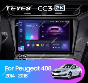 Штатная магнитола Teyes CC3 2K 3/32 Peugeot 408 (2014-2018)