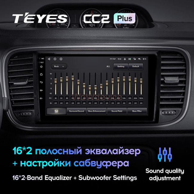 Штатная магнитола Teyes CC2L Plus 1/16 Volkswagen Beetle A5 (2011-2019)
