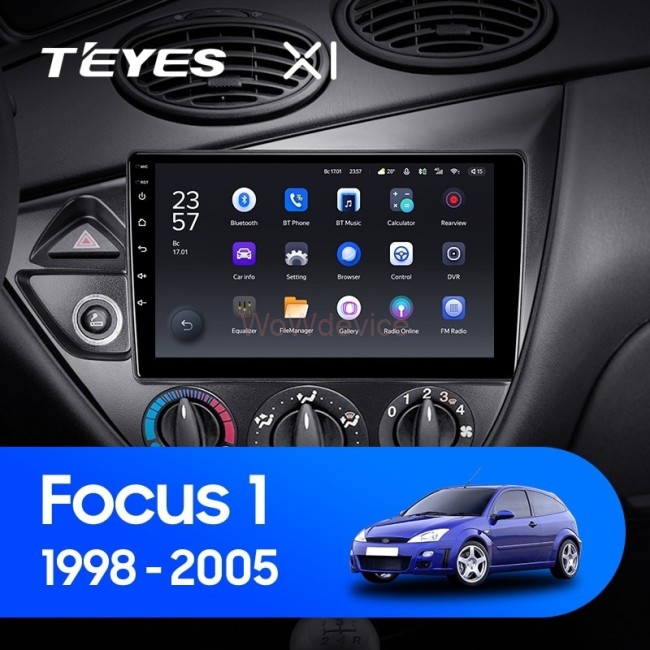 Штатная магнитола Teyes X1 4G 2/32 Ford Focus 1 (1998-2005) Левый руль